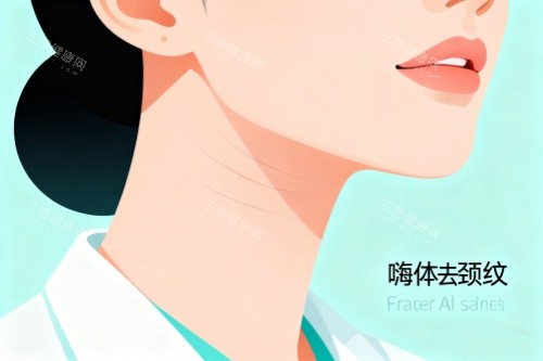 注射去頸紋卡通圖