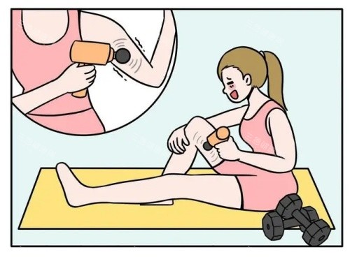 筋膜槍操作示意圖