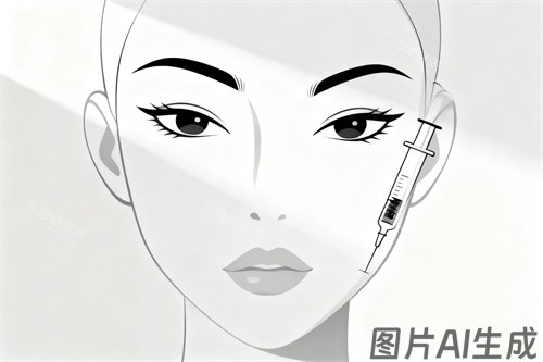 面部注射玻尿酸卡通圖展示